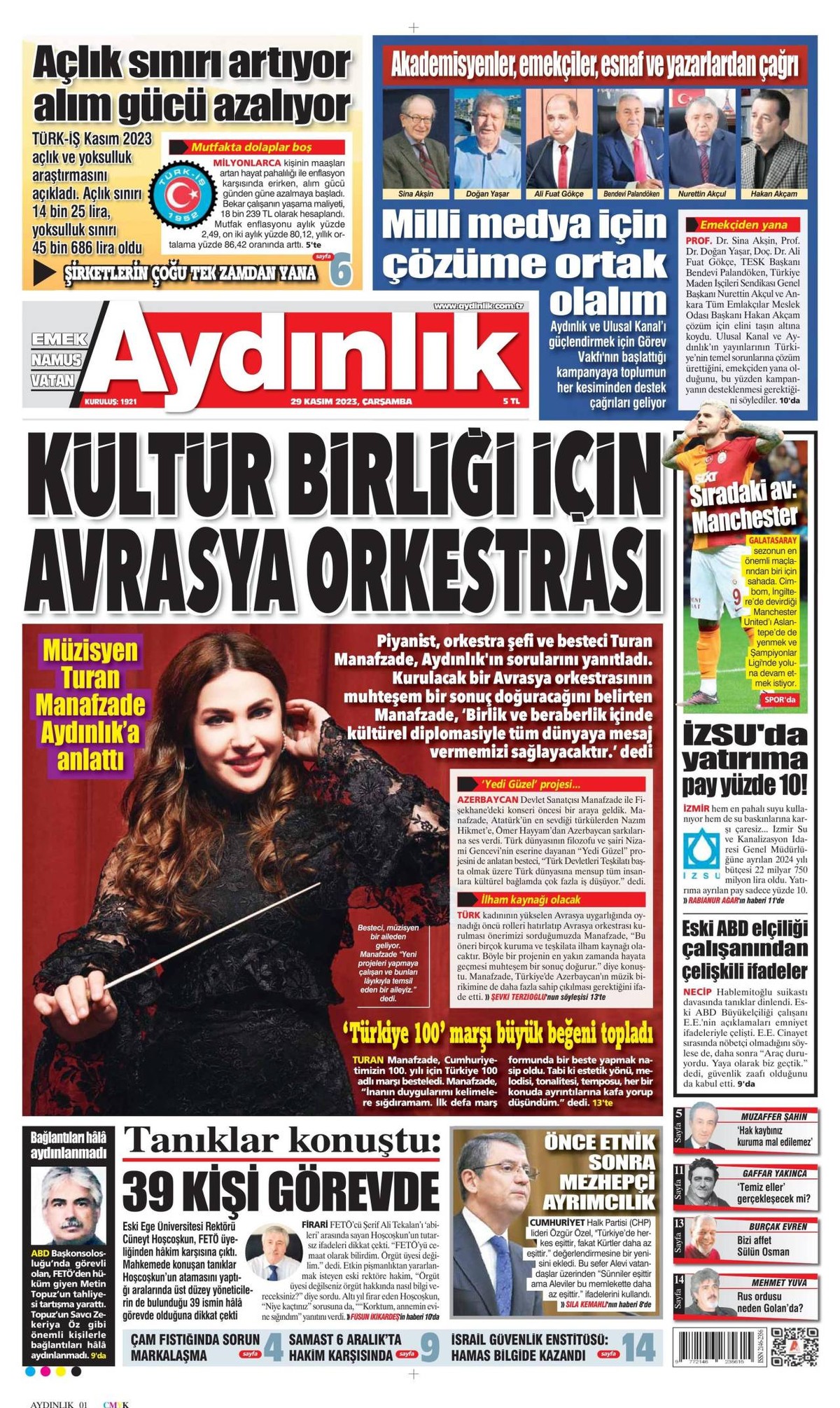 Aydınlık Gazetesi Gazetesi Manşeti