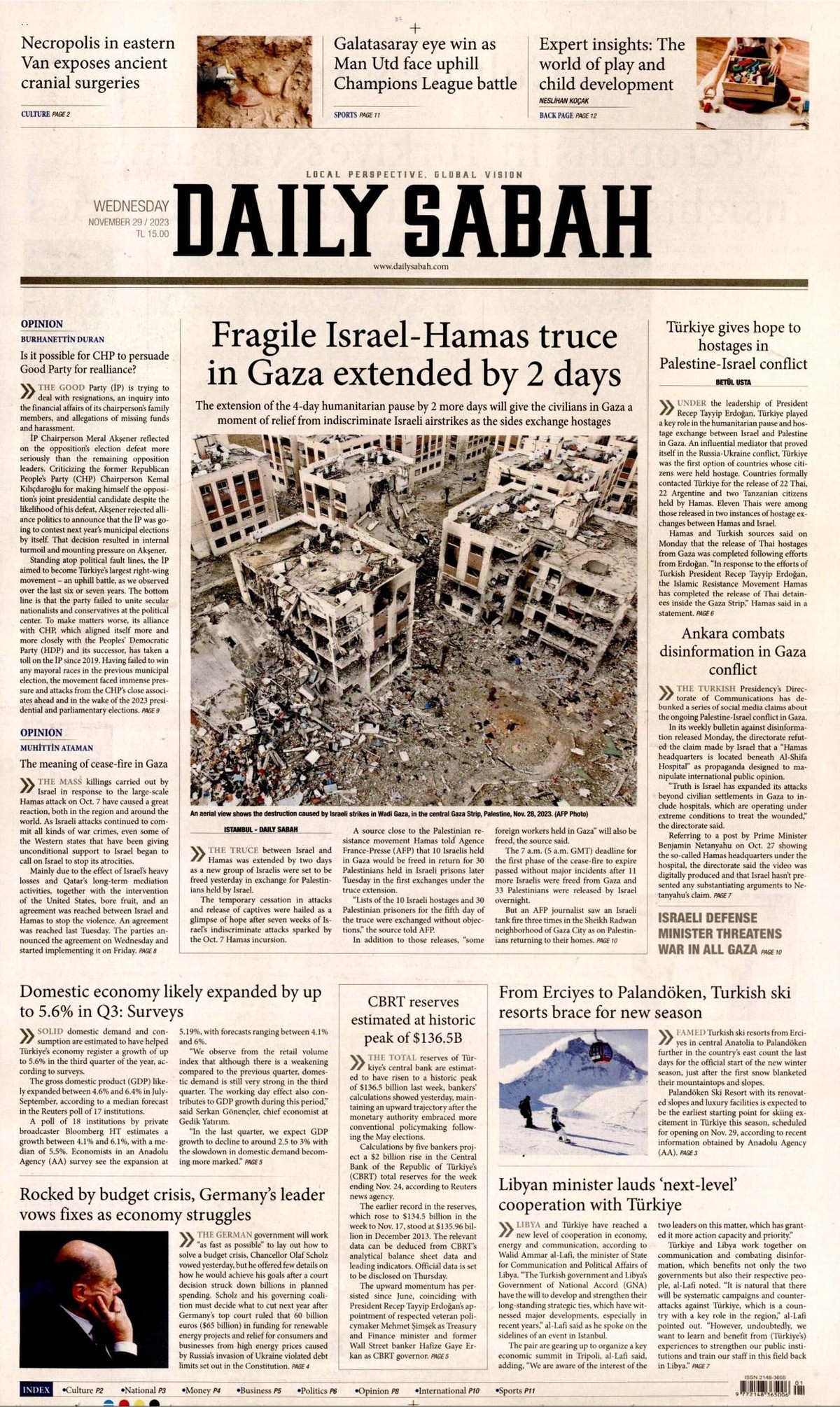 Daily Sabah Gazetesi Manşeti