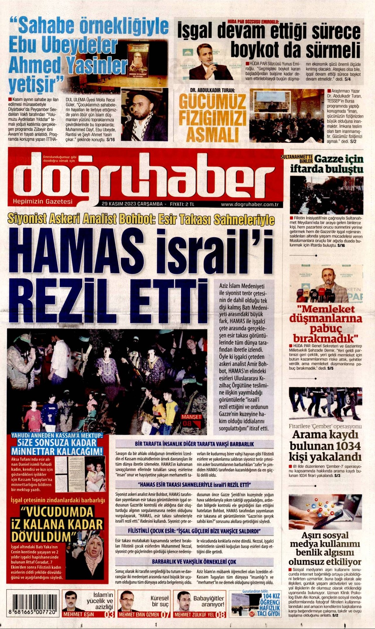 Doğru Haber Gazetesi Manşeti