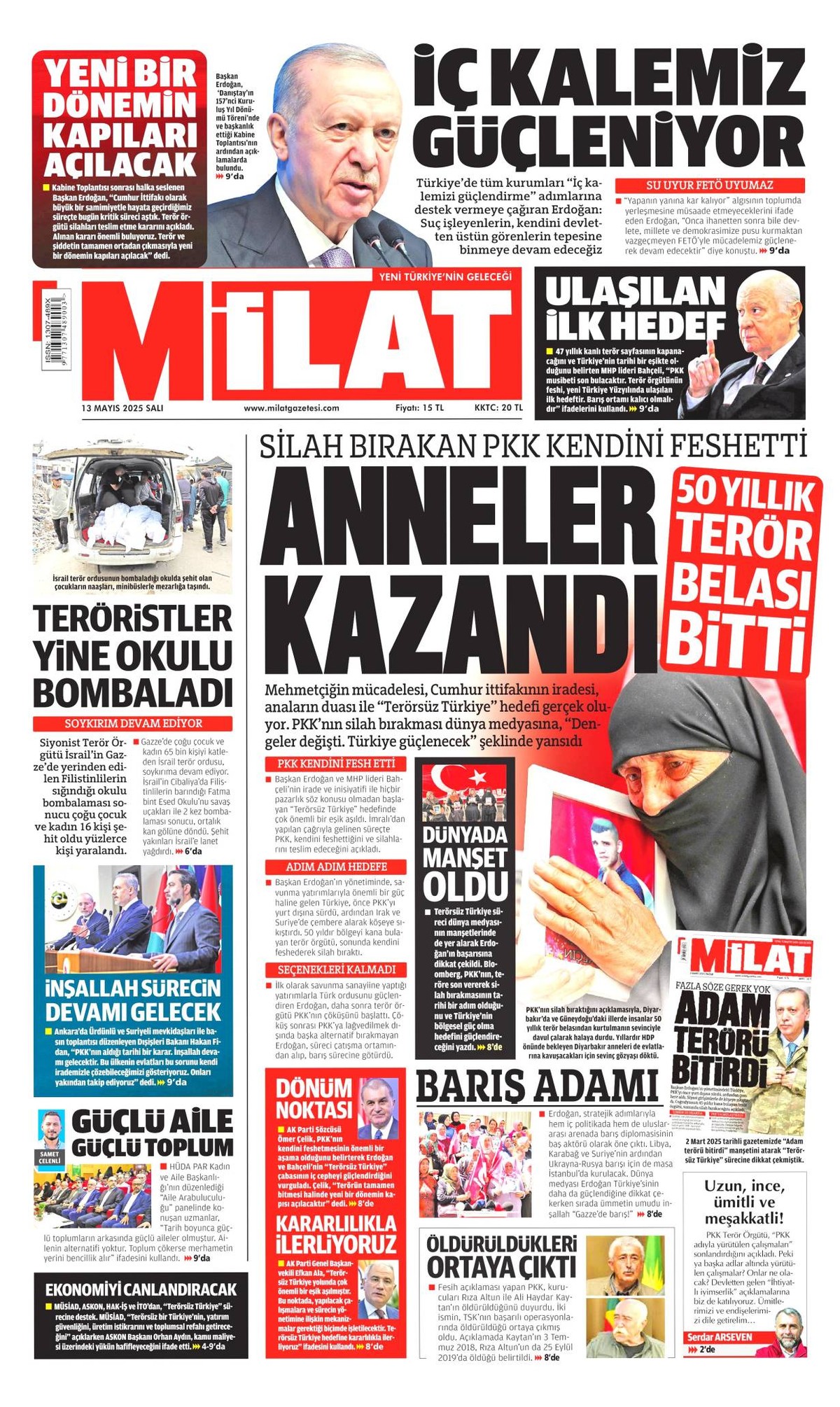 Milat Gazetesi Manşeti