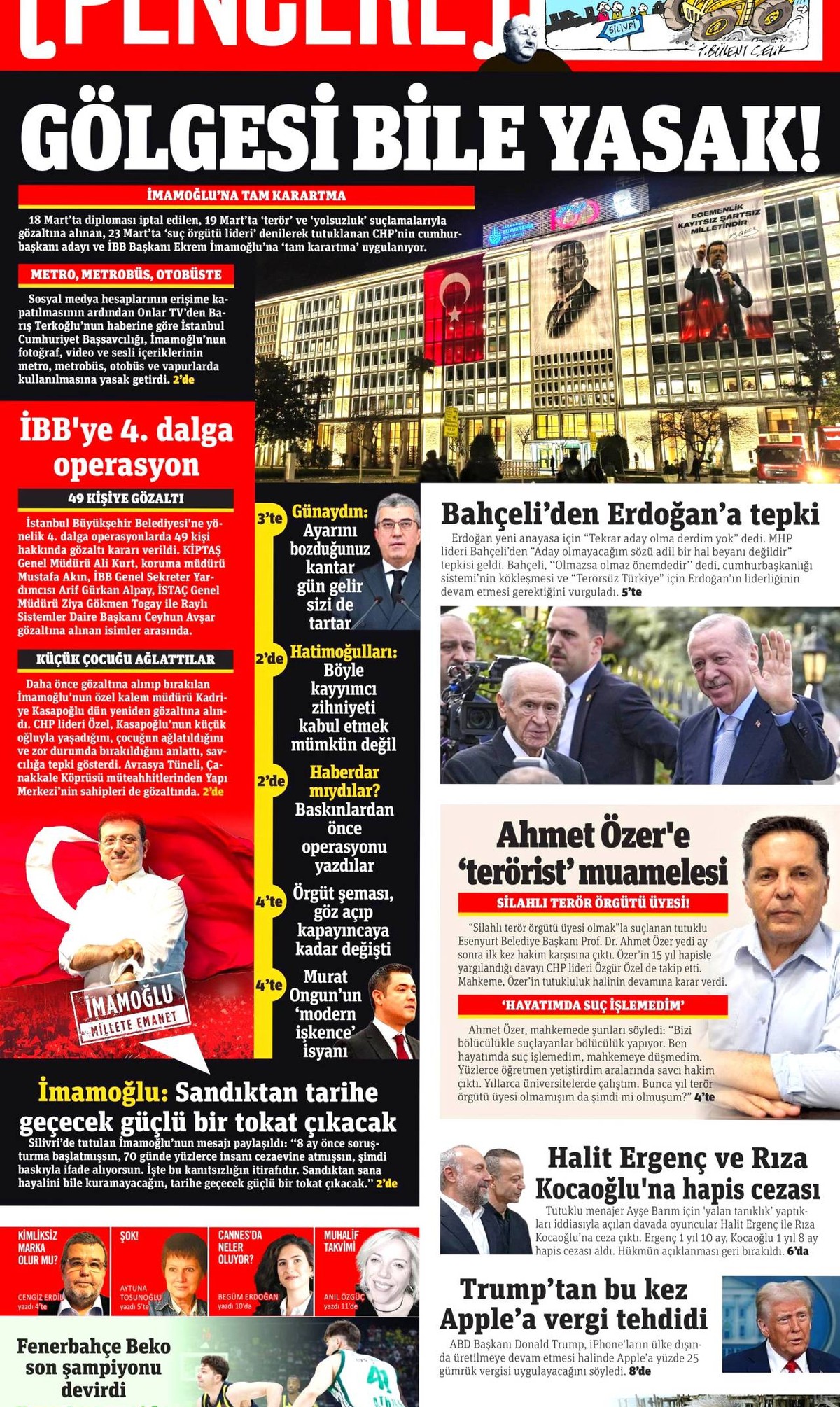 Gazete Pencere (Online Gazete) Gazetesi Manşeti