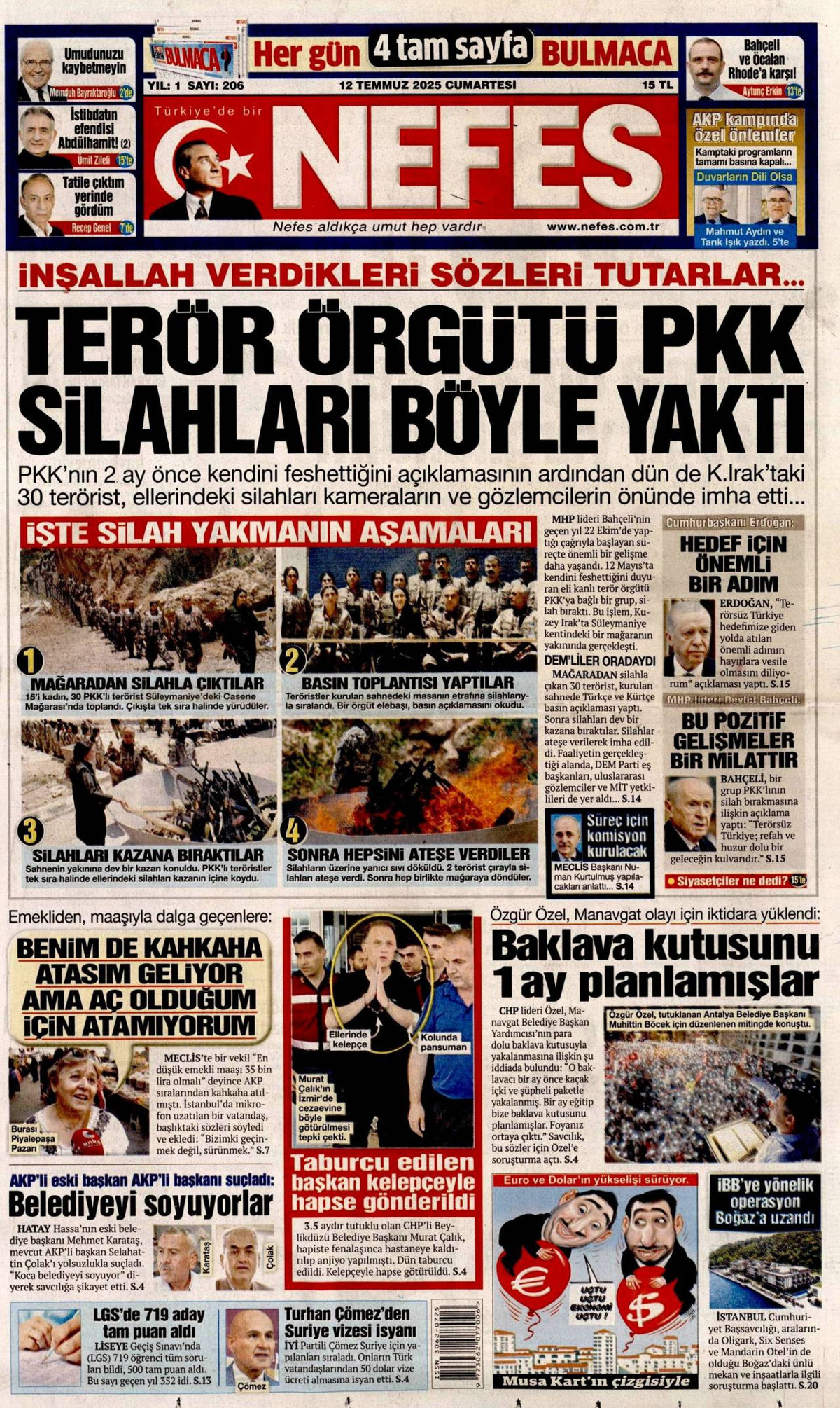 Nefes Gazetesi Manşeti