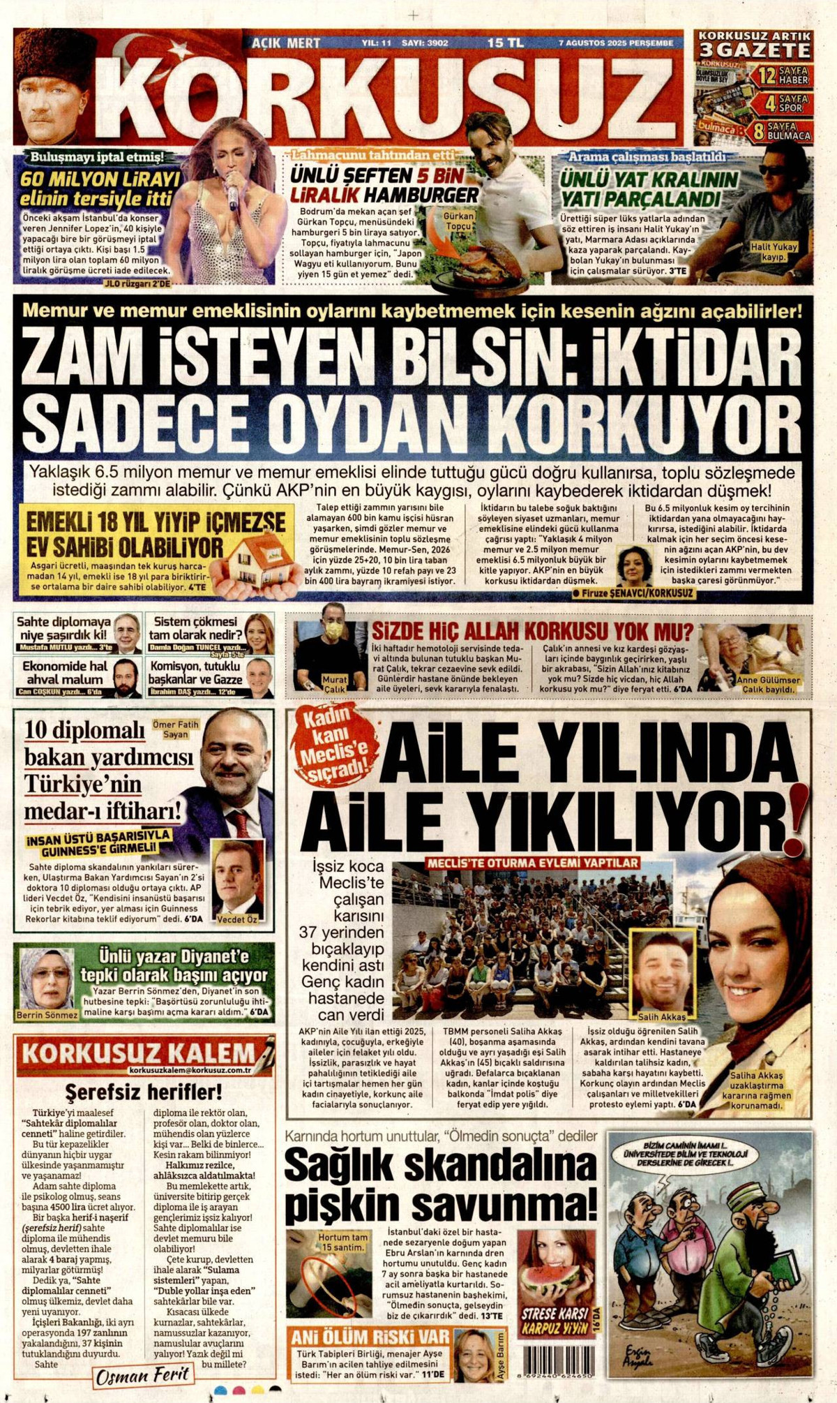 Korkusuz Gazetesi Manşeti