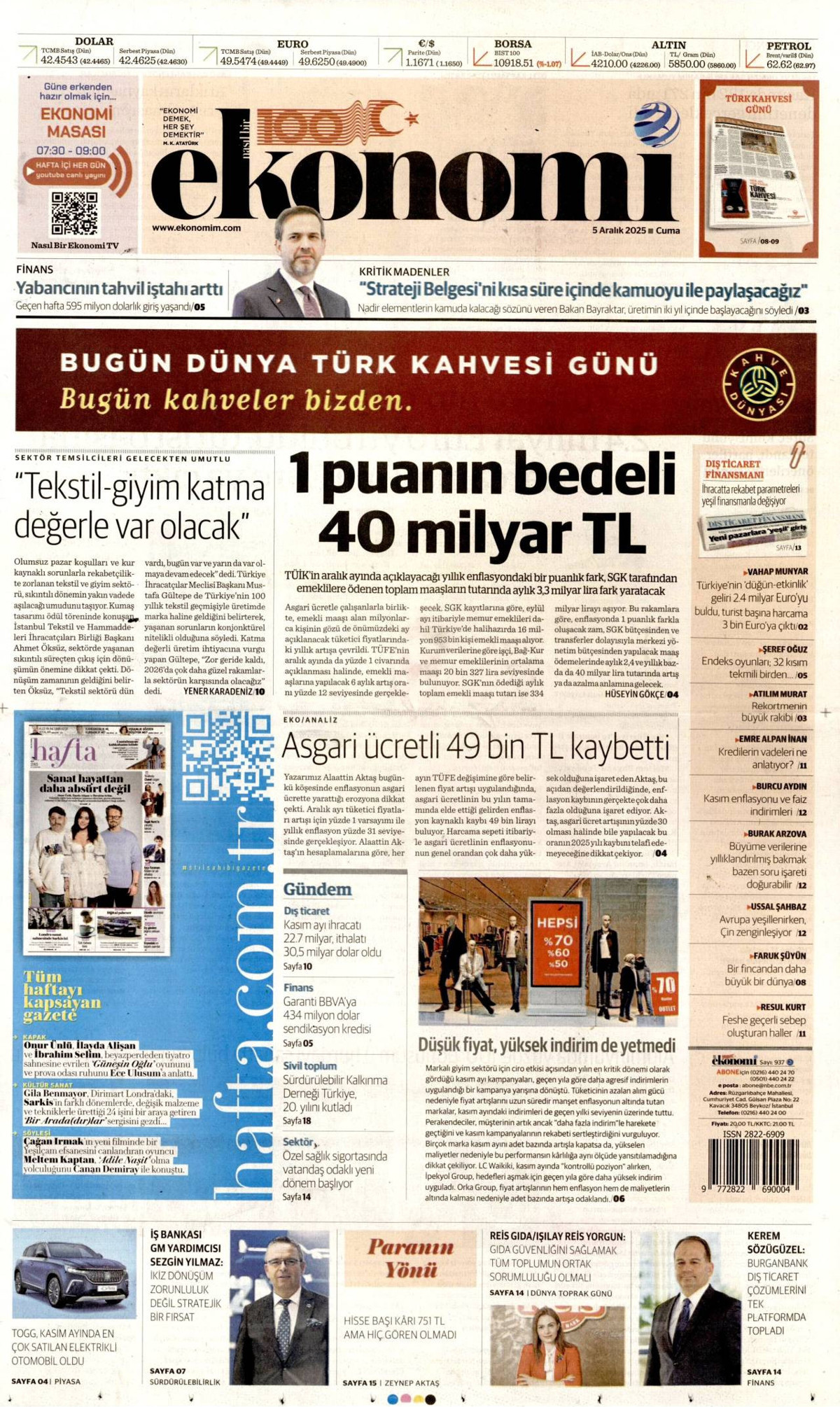 NB Ekonomi Gazetesi Manşeti