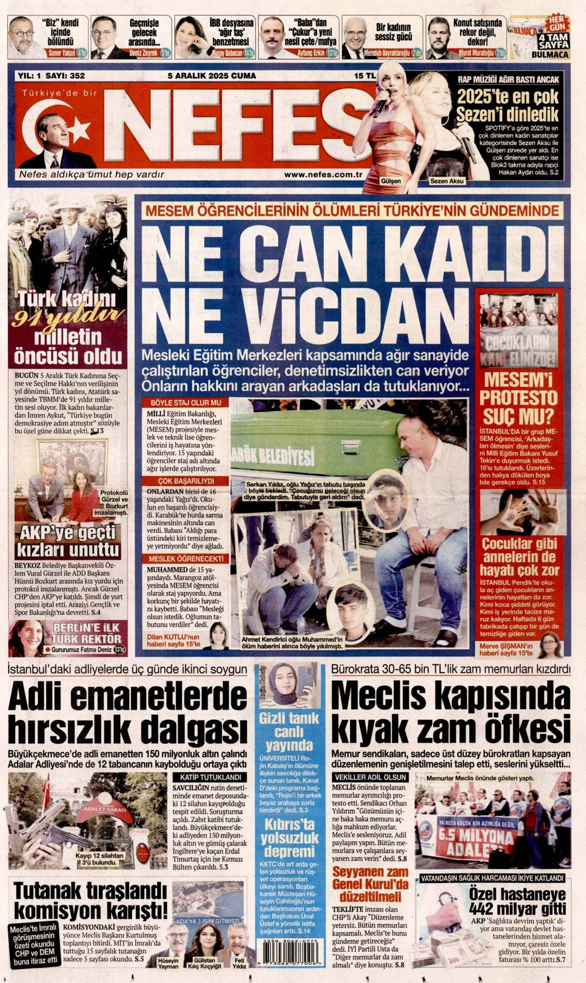 Nefes Gazetesi Manşeti
