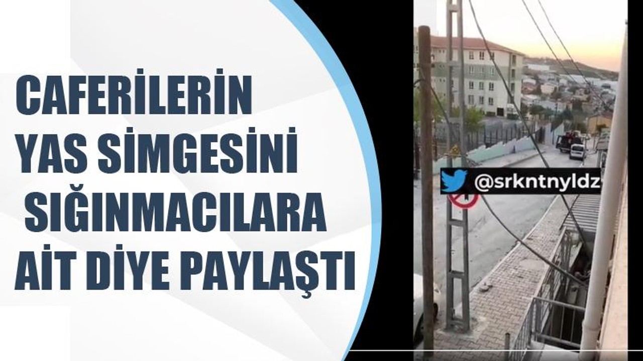 Bir provokasyon daha: Caferilerin yas simgesini sığınmacılara ait diye paylaştı