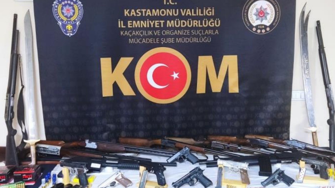 Kastamonu'da kaçak silah operasyonu: 20 gözaltı