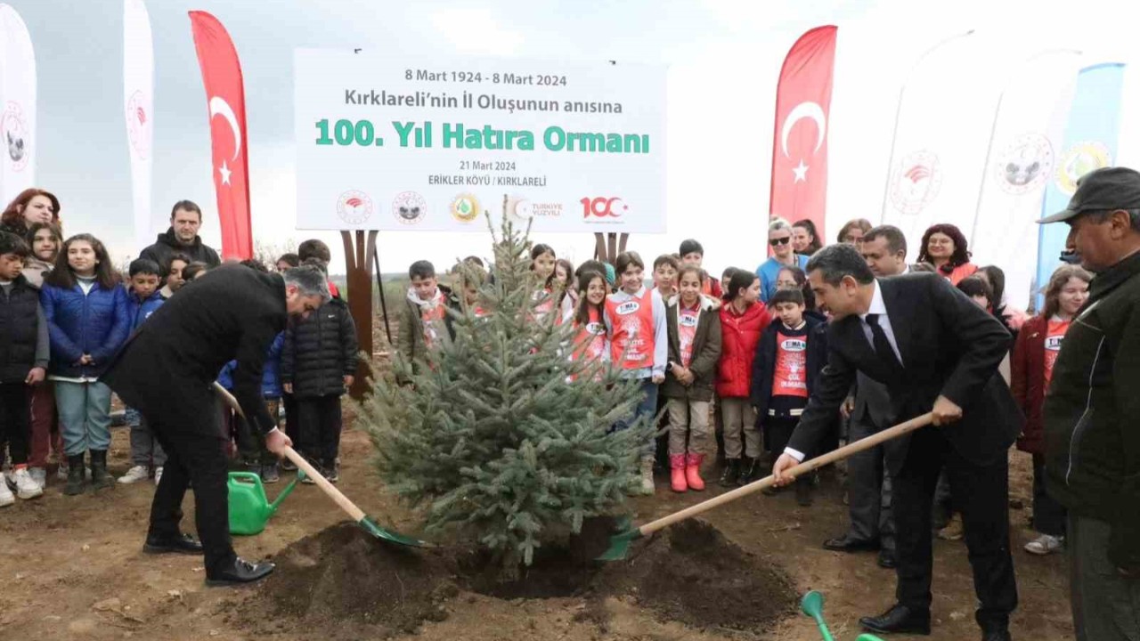 Kırklareli’nin il oluşunun 100. yılına özel hatıra ormanı