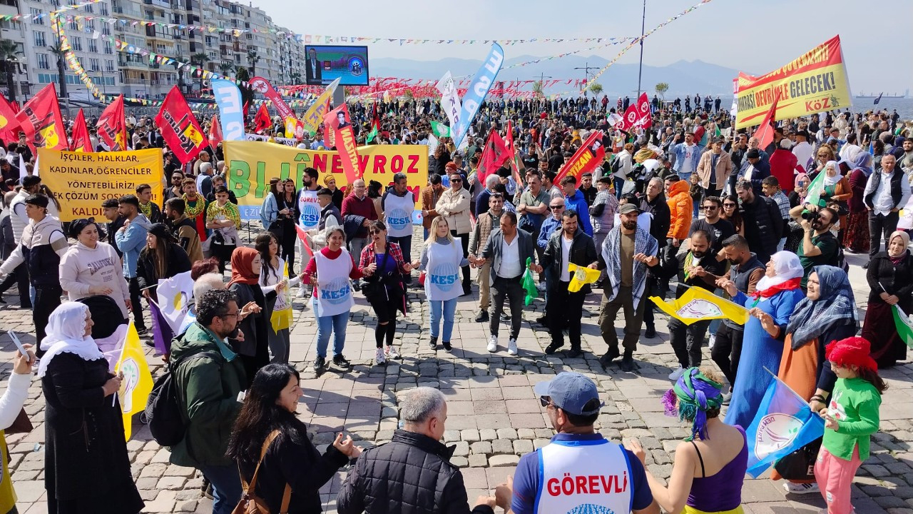 İzmir'de Nevruz gözaltısı: DEM Parti organize etmiş terör sloganları atılmıştı...