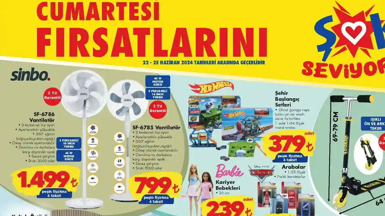 Sinbo vantilatör ve LG klima ŞOK'a geliyor... ŞOK 22 Haziran 2024 indirimli ürünler listesi yayımlandı!