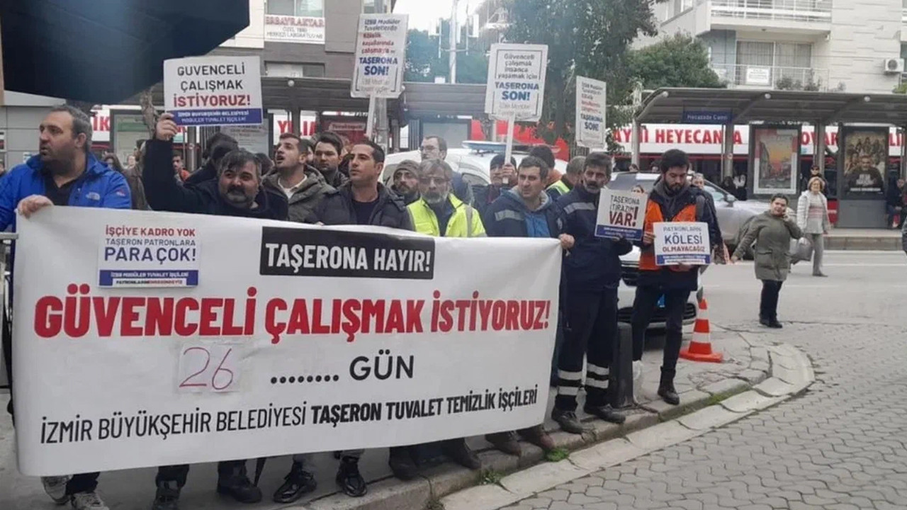 İzmir'de taşeron krizi sürüyor! İşçiler belediyenin kapısına dayandı