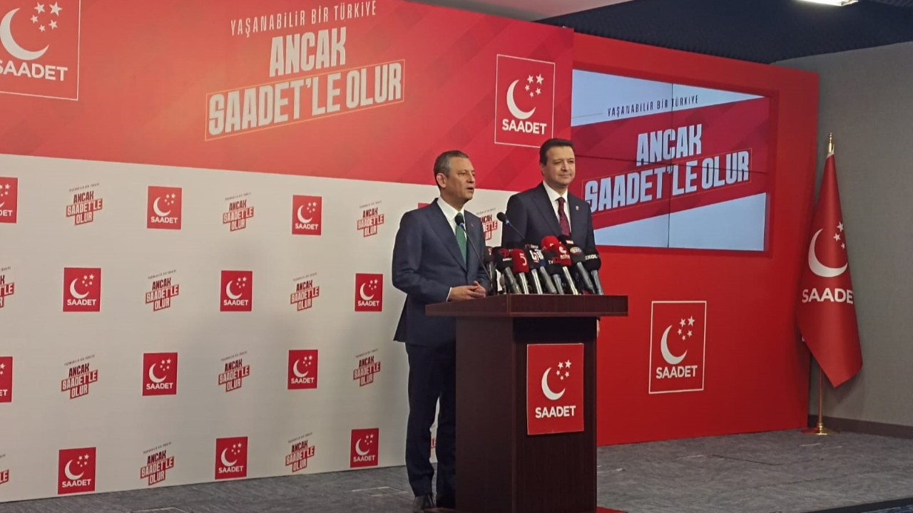 CHP Lideri Özel'den Saadet Partisine ziyaret