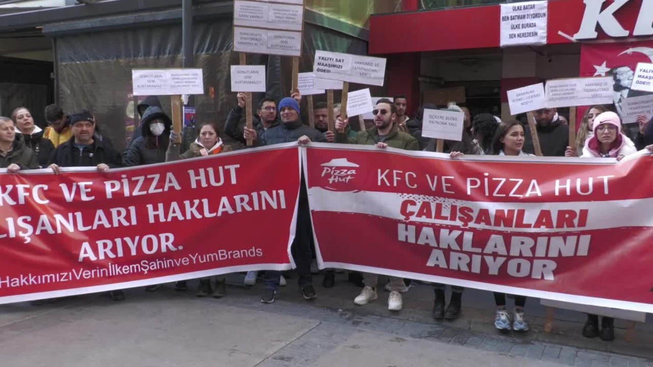 KFC işçileri Gaziantep’te eylemde