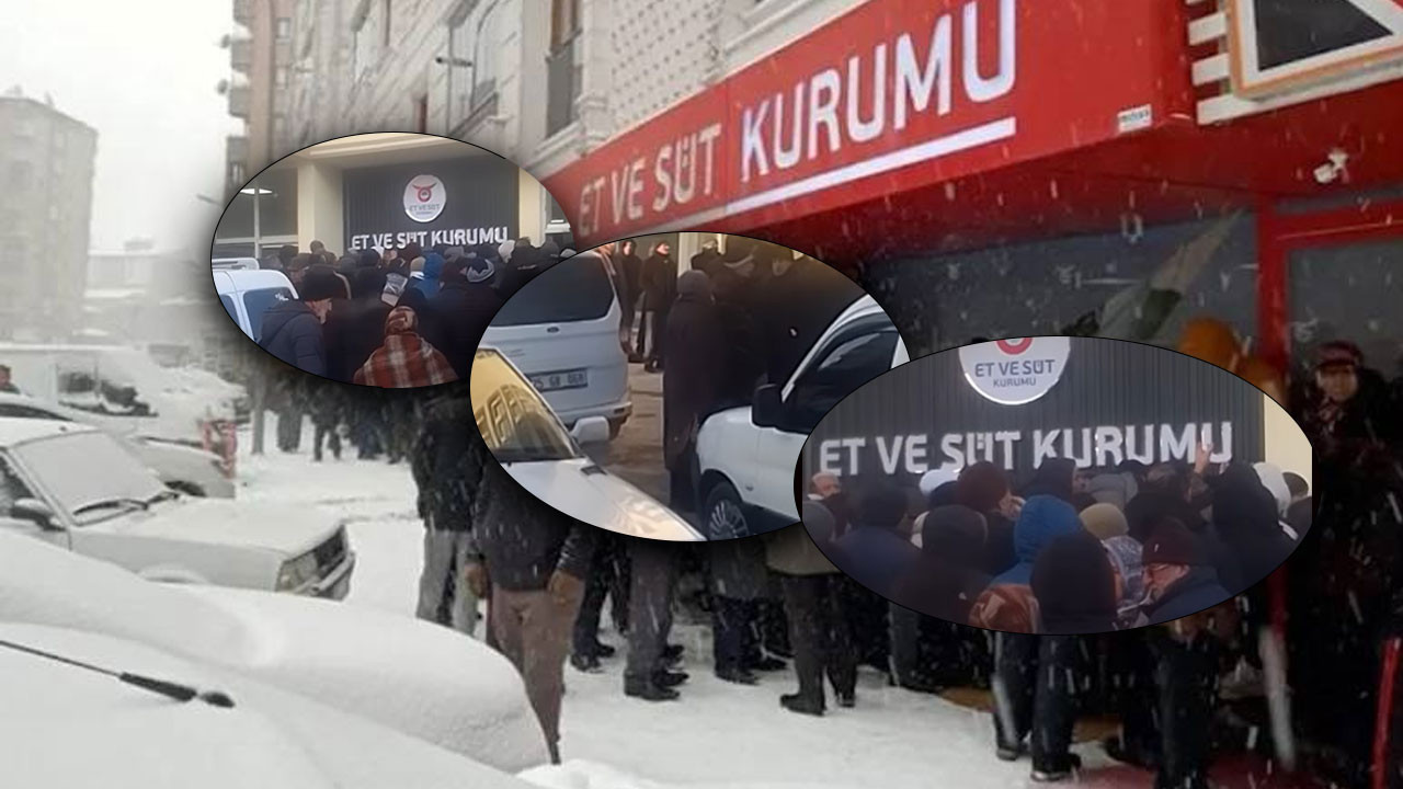 Erzurum'da ucuz et kuyruğu!