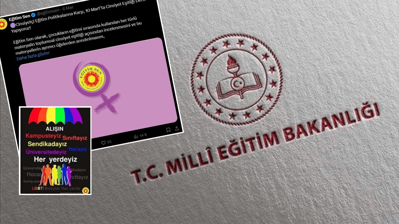 Bakanlık’tan Eğitim Sen’in ‘mor boyalı’ LGBT propagandasına engel, MEB açıklama, Eğitim Sen sınıf tahtalarını mora boyayacak