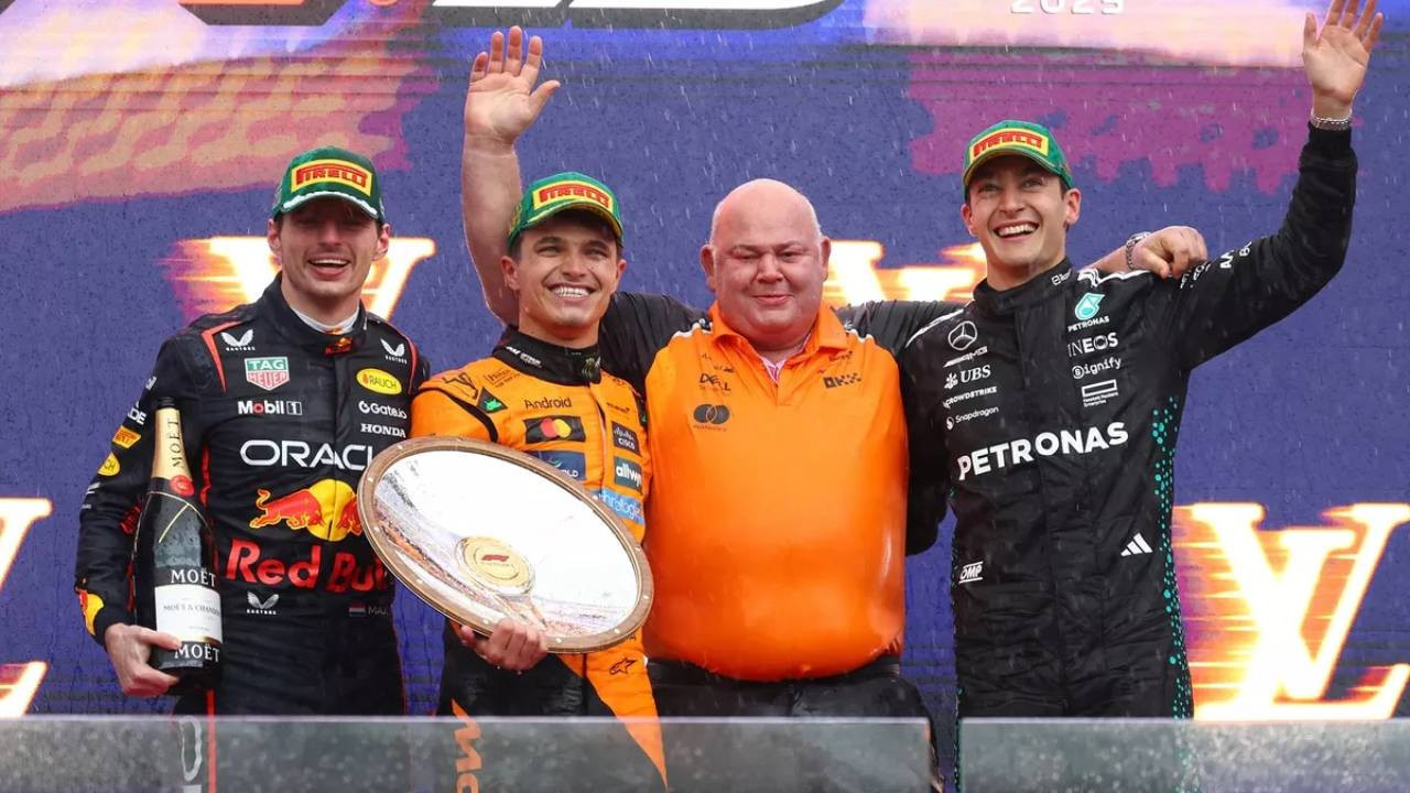 Avustralya GP'de kazanan Lando Norris! Yağmur ve kazalar yarışa damga vurdu