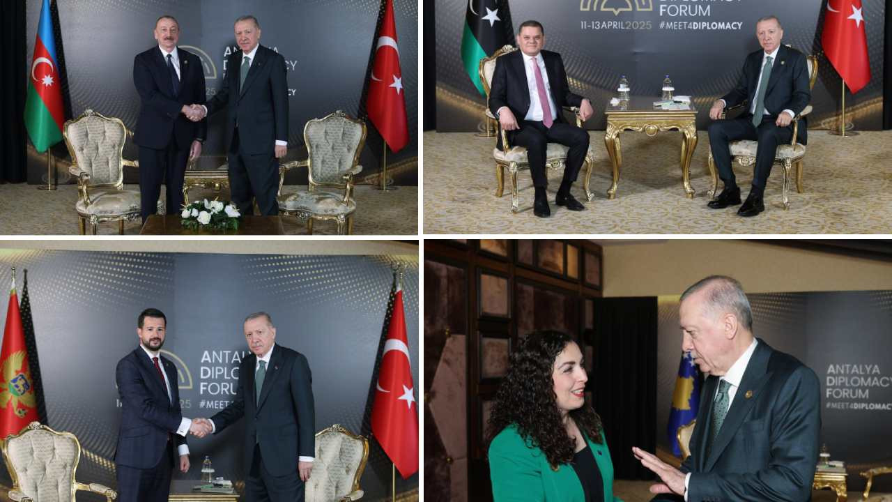 Cumhurbaşkanı Erdoğan'dan Antalya'da görüşme trafiği
