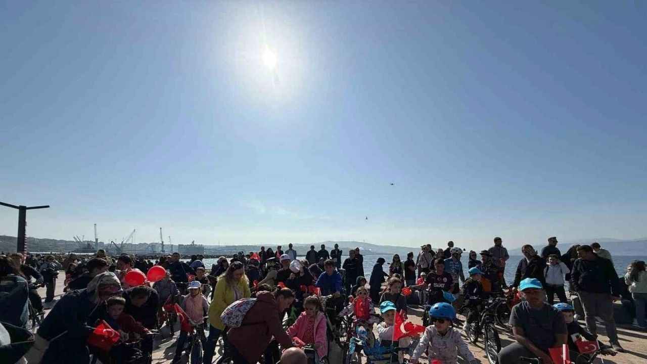 Bandırma’da 200 çocuk pedal çevirdi