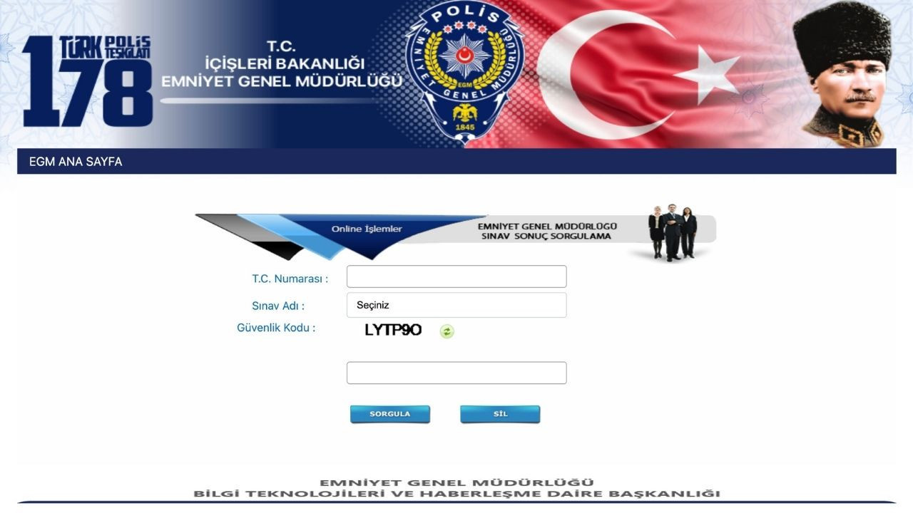 2025 ÖGG sınav sonuçları açıklandı! İşte 114. dönem EGM sonuç sorgulama ekranı