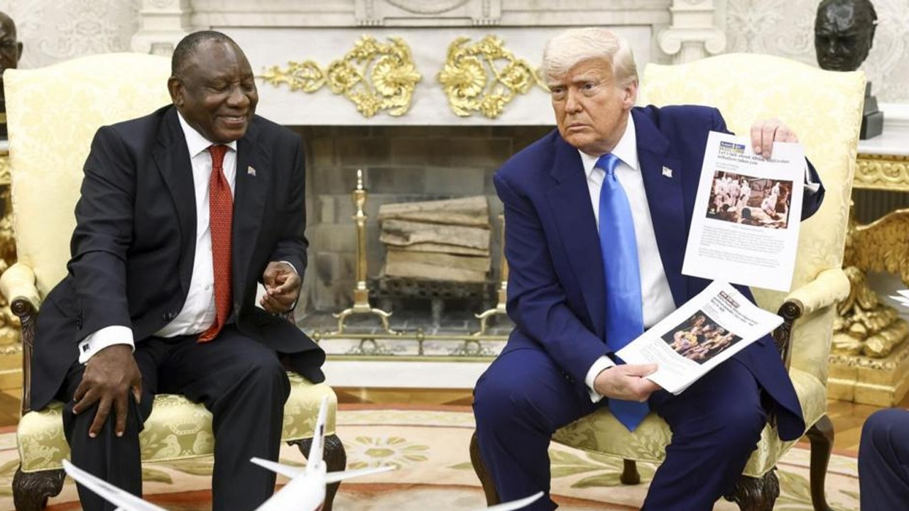 ABD Başkanı Trump Güney Afrika Cumhurbaşkanı ile görüştü: Beyaz çiftçilere soykırım yapılıyor iddiasını ortaya attı