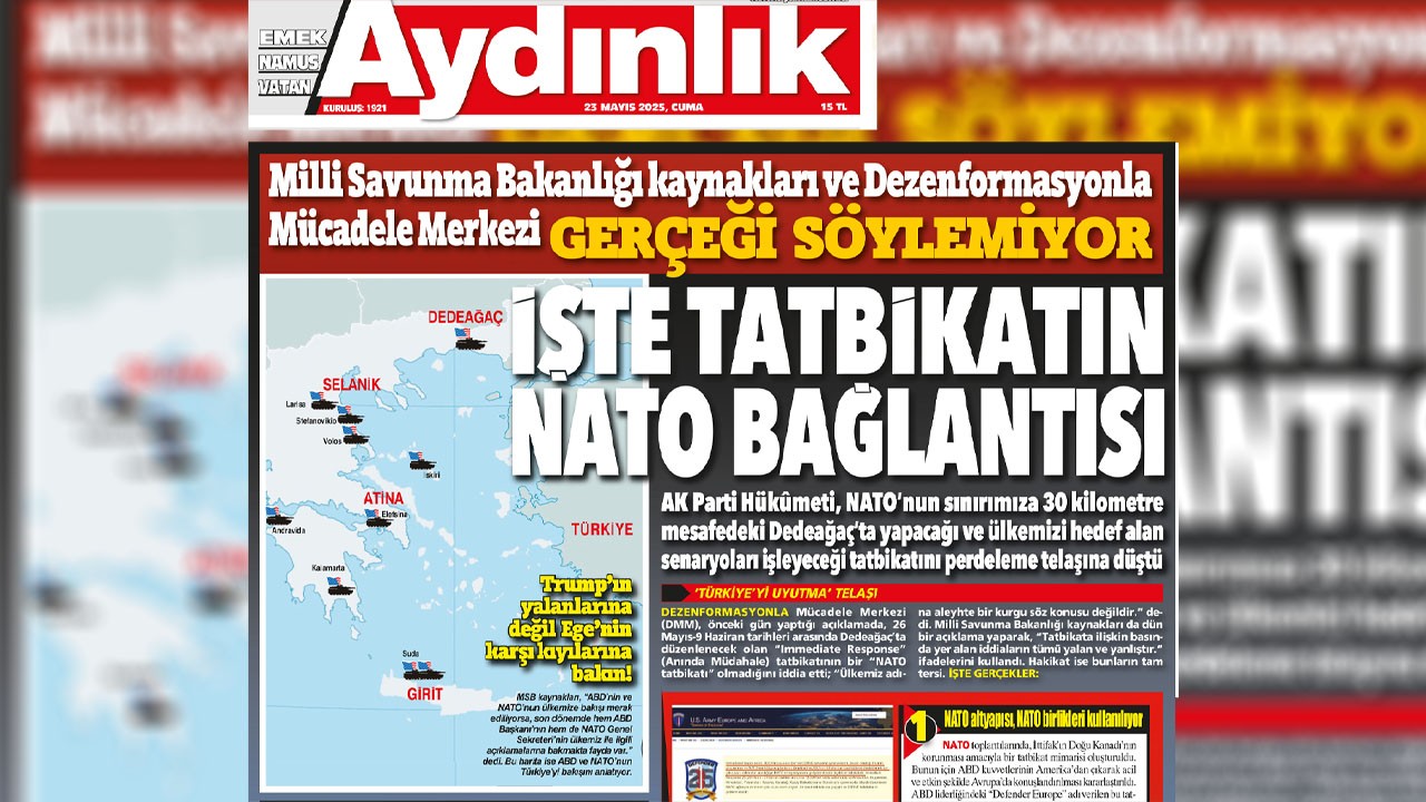 Milli Savunma Bakanlığı kaynakları ve Dezenformasyonla Mücadele Merkezi gerçeği söylemiyor! İşte tatbikatın NATO bağlantısı