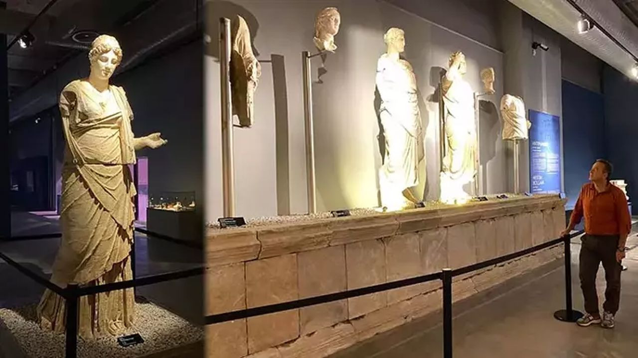 Eşi benzeri olmayan bu heykel Manisa'da sergileniyor!