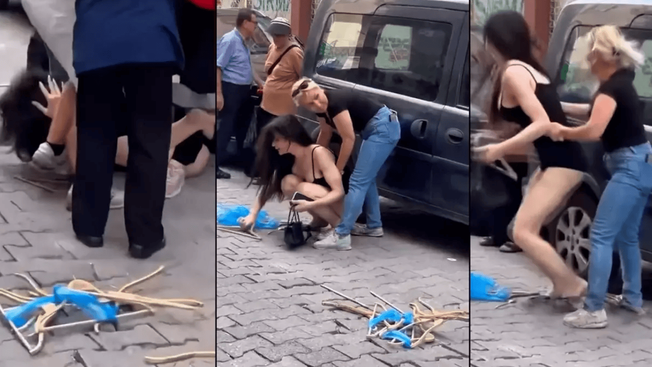 İstanbul'da sokak ortasında giyim kavgası! 'Böyle dolaşma' diyerek saldırdı