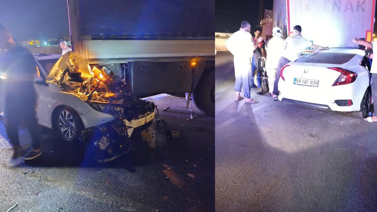 Hatay'da feci kaza! Ok gibi saplandı