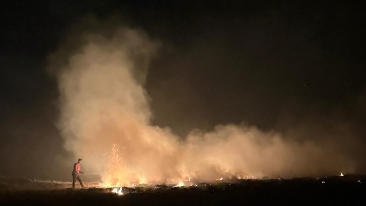 Niğde'de çıkan yangına müdahale ediliyor