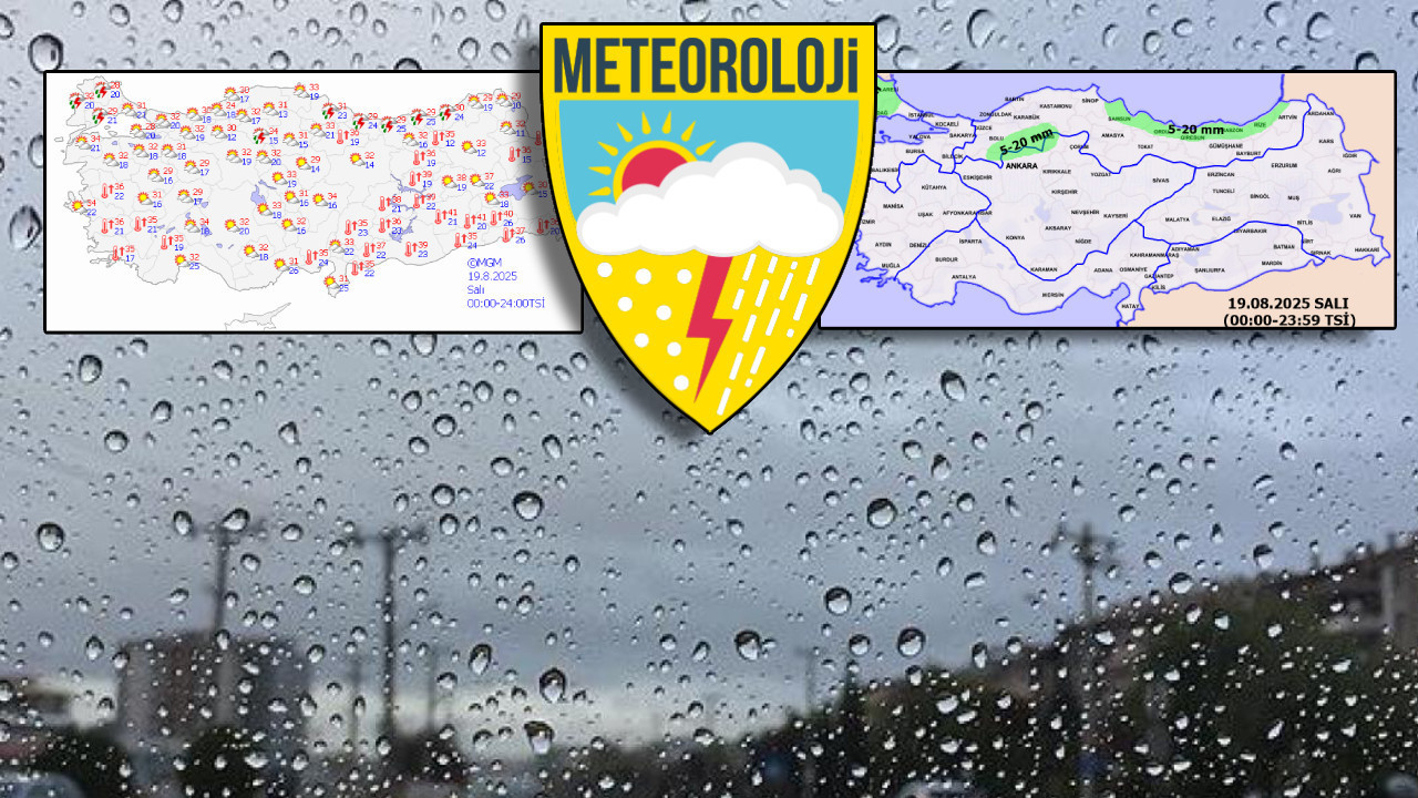 Meteoroloji'den sağanak yağış ve sıcaklık uyarısı: Bu iller hazır olsun! Bugün 19 Ağustos 2025 Salı hava nasıl? Çankırı, Samsun, Ordu ve Bolu'da yağmur var!