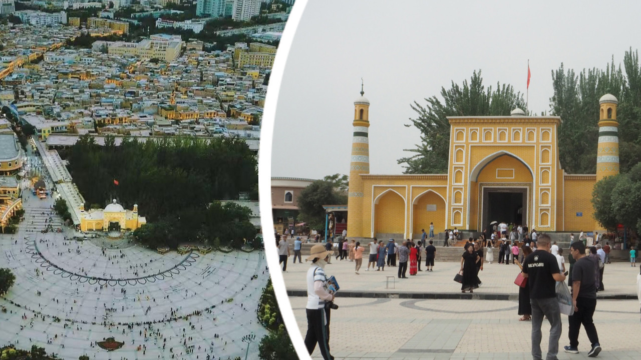 Eski şehrin kalbindeki sarı cami