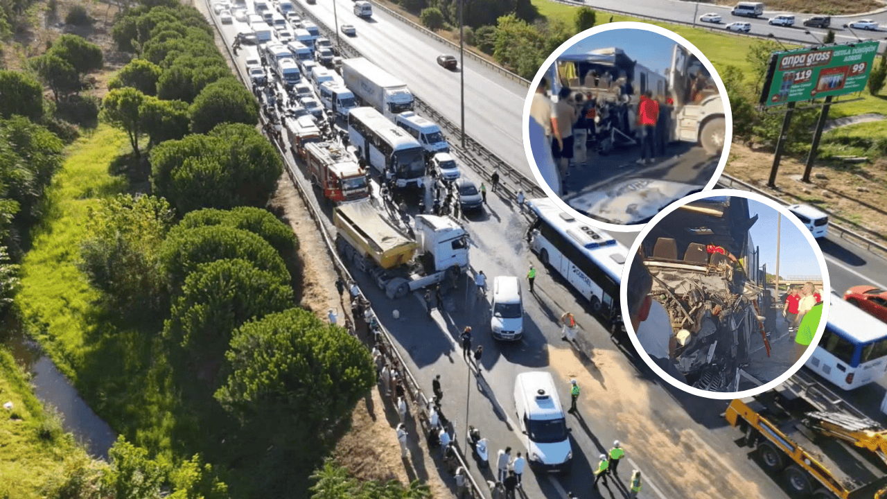 TEM Otoyolu'nda feci kaza: Trafik durdu! Ölü ve yaralılar var!