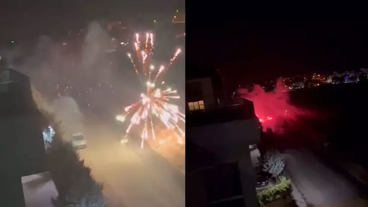 İnegöl'de araçtan atılan havai fişek yangına yol açtı