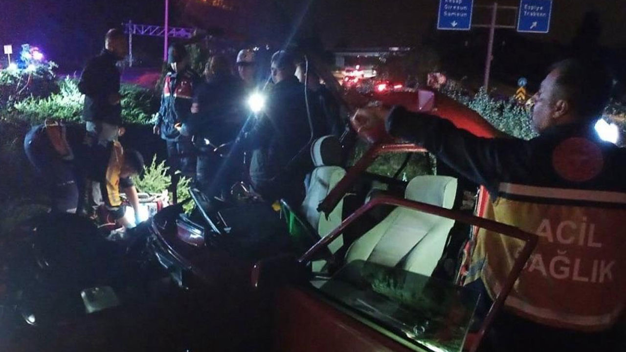 Giresun'da korkunç kaza: 1 ölü, 3 yaralı