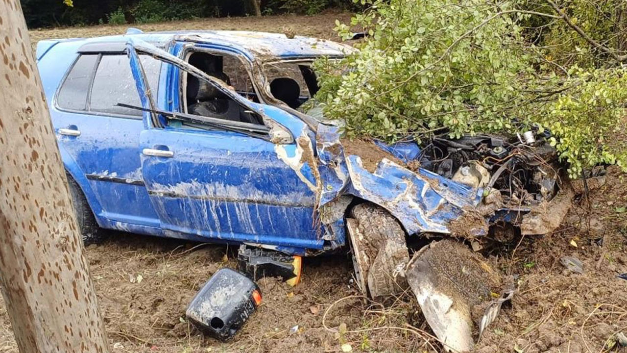 Bolu’da otomobil tarlaya uçtu! 1 yaralı