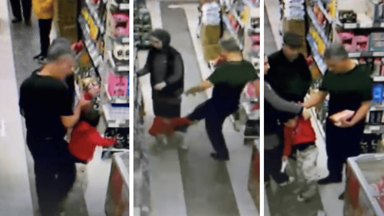 Bu nasıl baba! Markette çocuğunu tekme tokat dövdü...