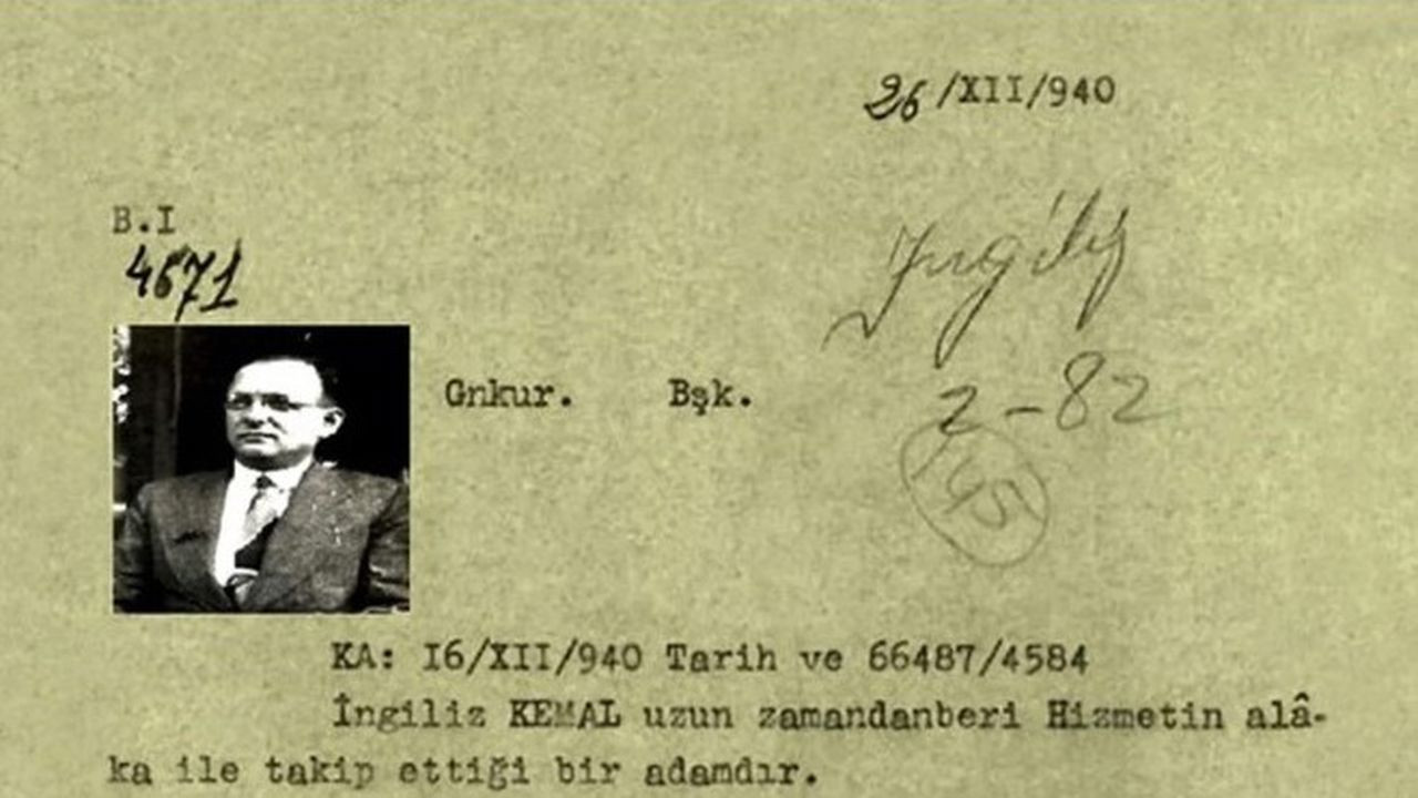 'İngiliz Kemal'e ilişkin belge MİT tarafından paylaşıldı