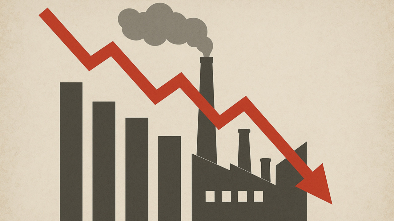 Sanayi üretiminde son beş ayın en sert düşüşü