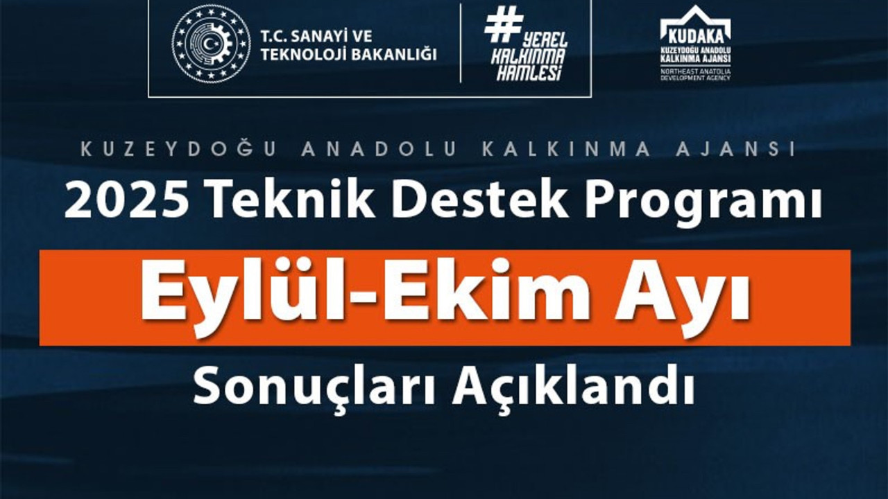 Teknik destek programı 5. dönem sonuçları açıklandı