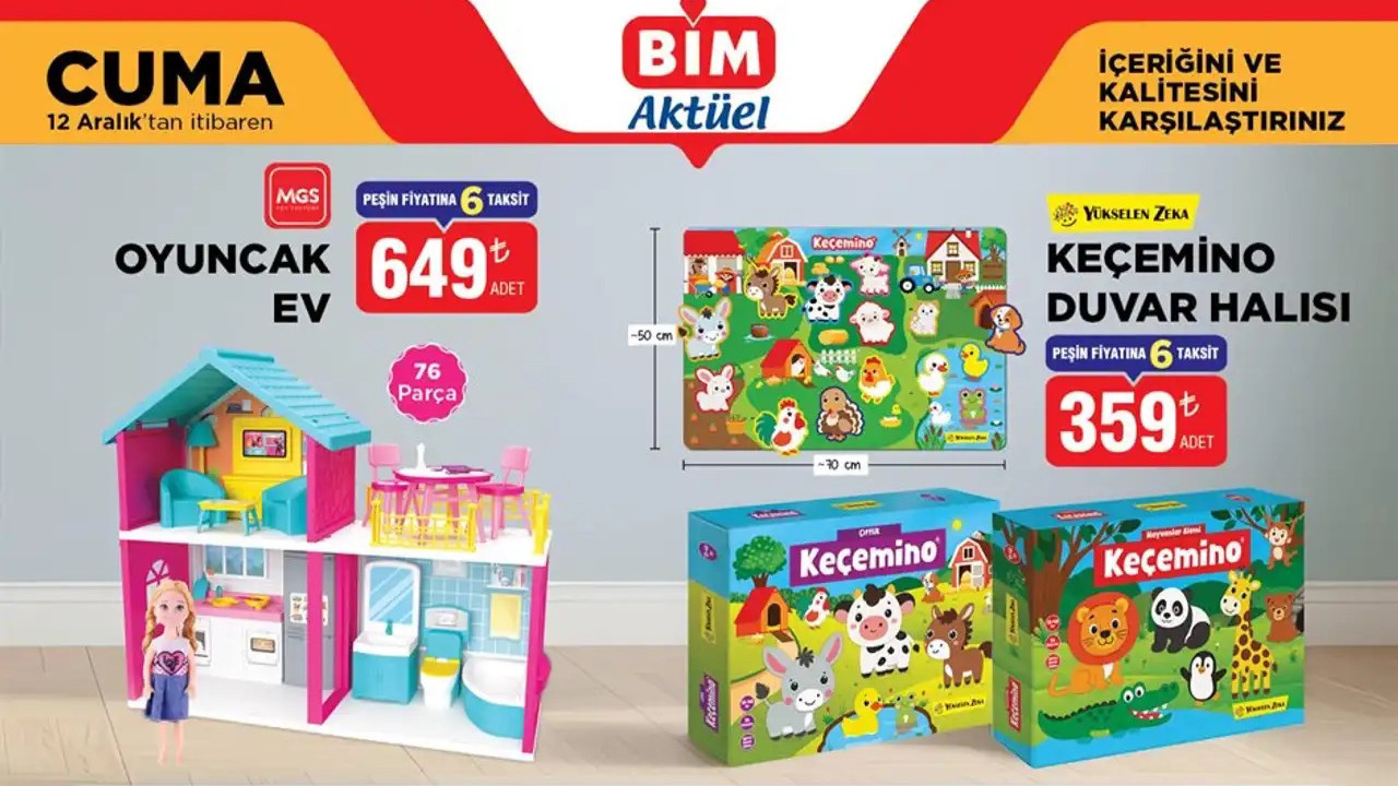12 Aralık BİM kataloğu 2025 listesi: Oyuncak çeşitleri indirimde