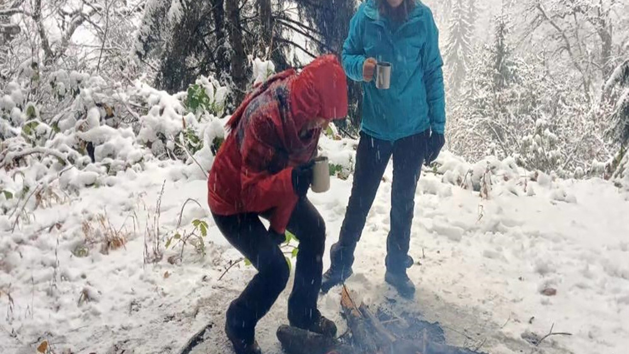 Rize'de tepeler kara büründü