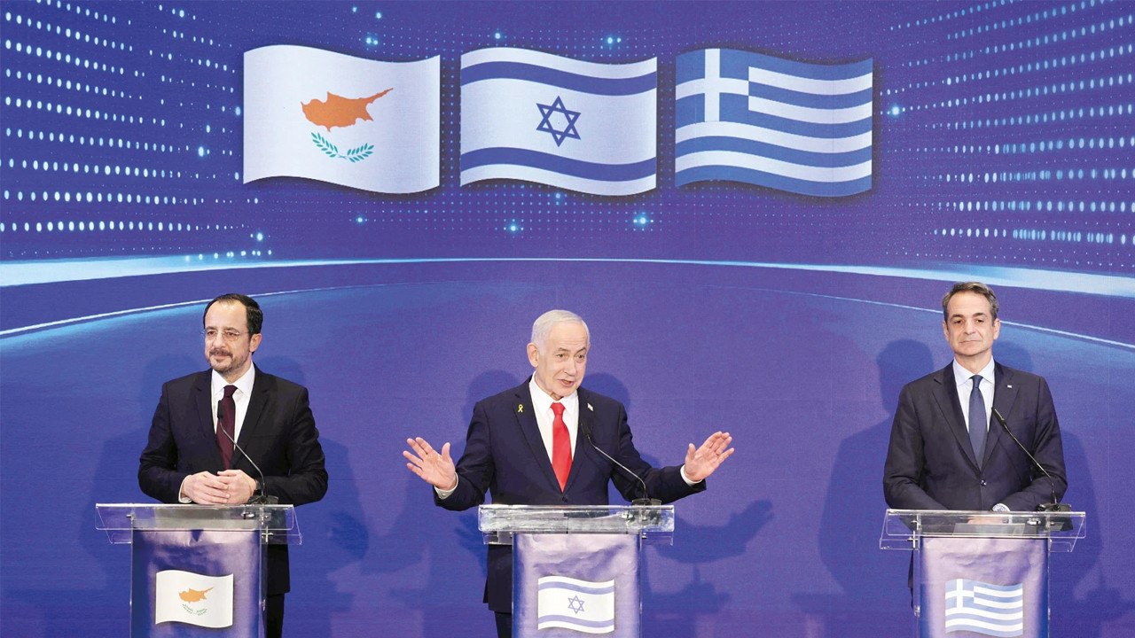 Tehlikeli işbirliği! İsrail, Yunanistan ve GKRY bir arada