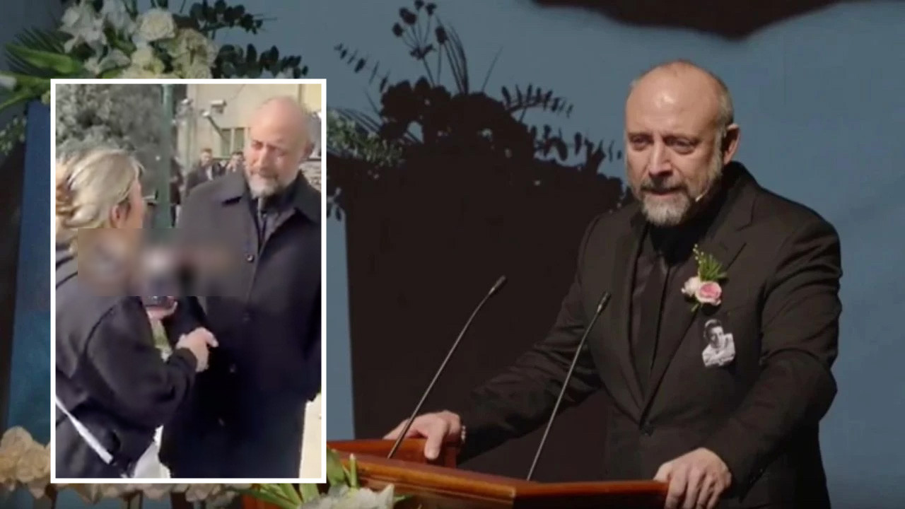 Cenazede ilginç anlar! Halit Ergenç'ten ne istediler?