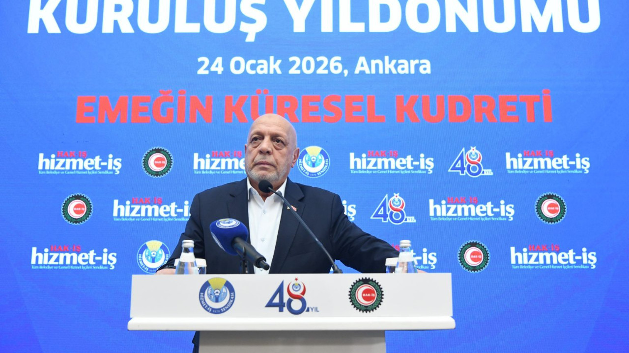 Hizmet-İş Sendikası 48'inci kuruluş yıl dönümünü kutladı 'Haklının güçlü olduğu yeni bir dünya istiyoruz'
