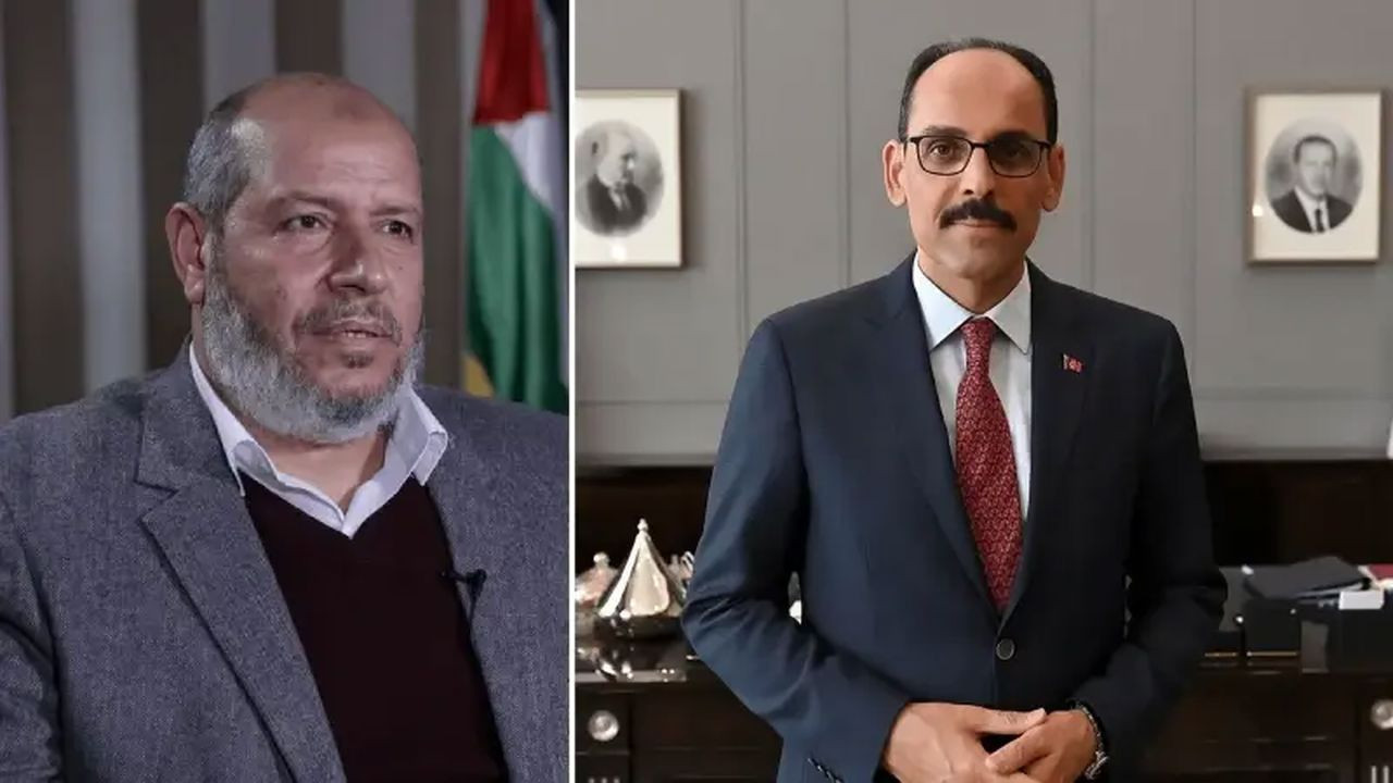 MİT Başkanı Kalın, Hamas heyeti ile görüştü