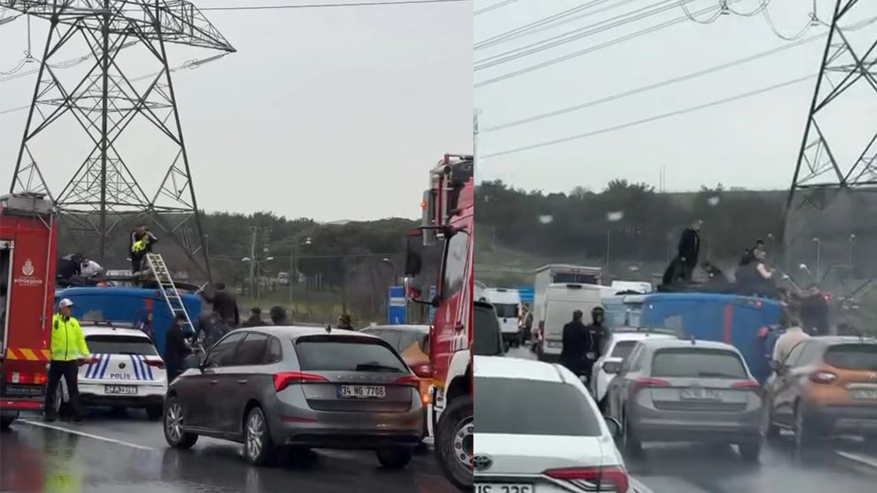 Cezaevi aracı devrildi! İstanbul Valiliğinden ilk açıklama geldi