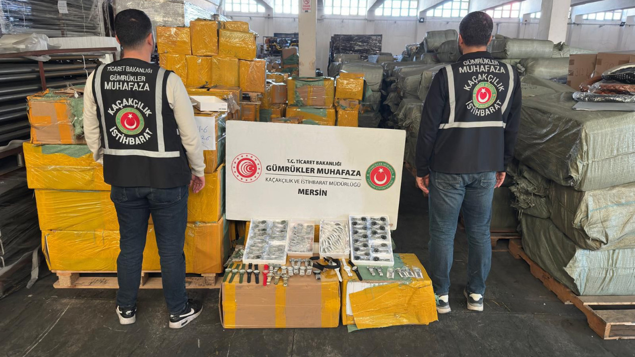 Mersin'de ele geçirildi! 116 bin 50 adet