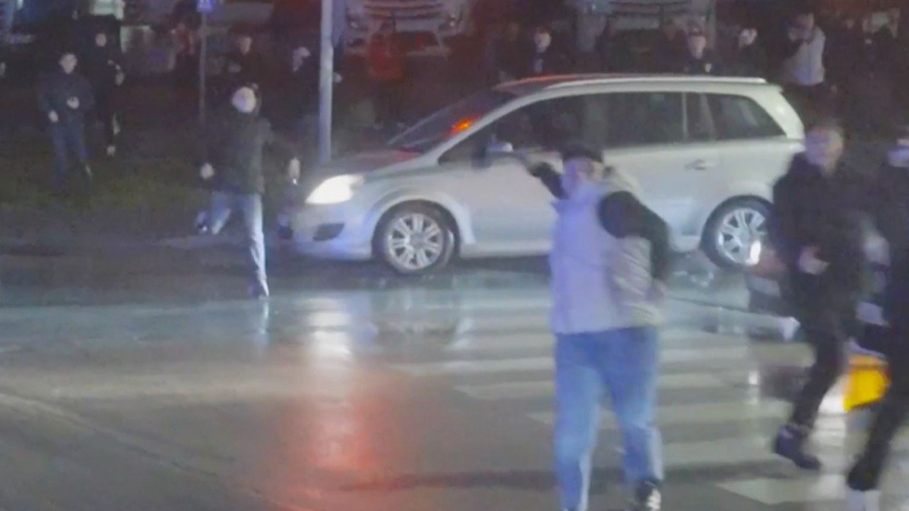 Trabzonspor'a saldırı anları kamerada