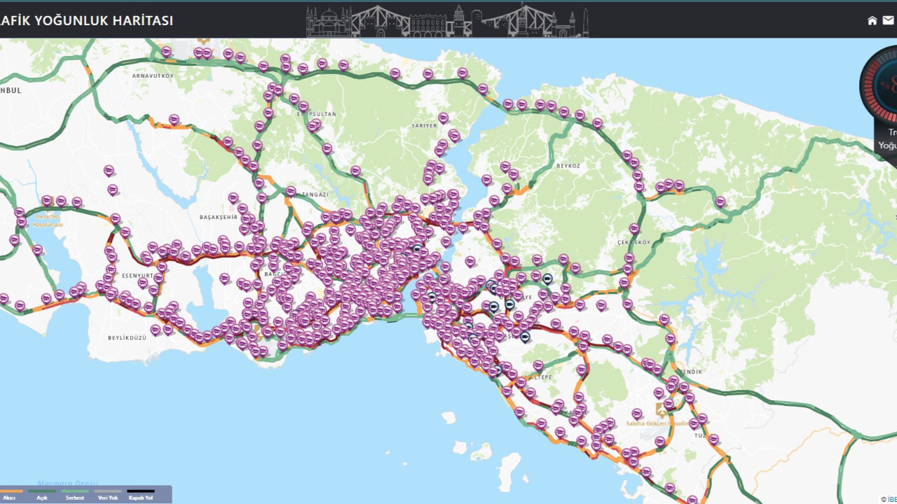 İstanbul'da trafik yoğunluğu yüzde 89'a ulaştı