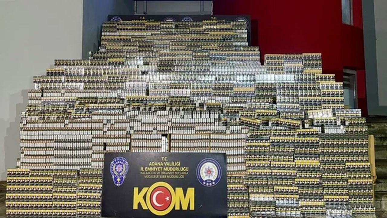 Adana'da ele geçirildi! Tam 82 bin 500 adet